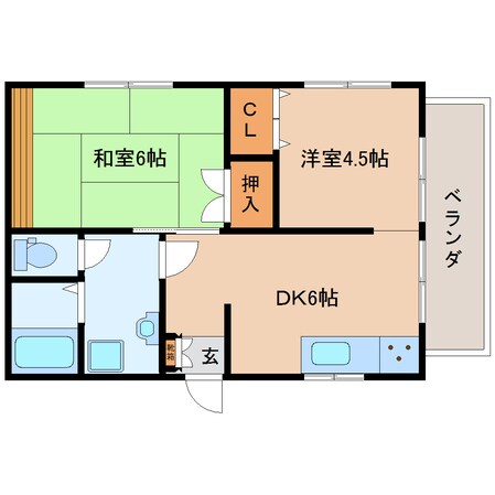 静岡駅 バス9分  中田四丁目下車：停歩6分 2階の物件間取画像